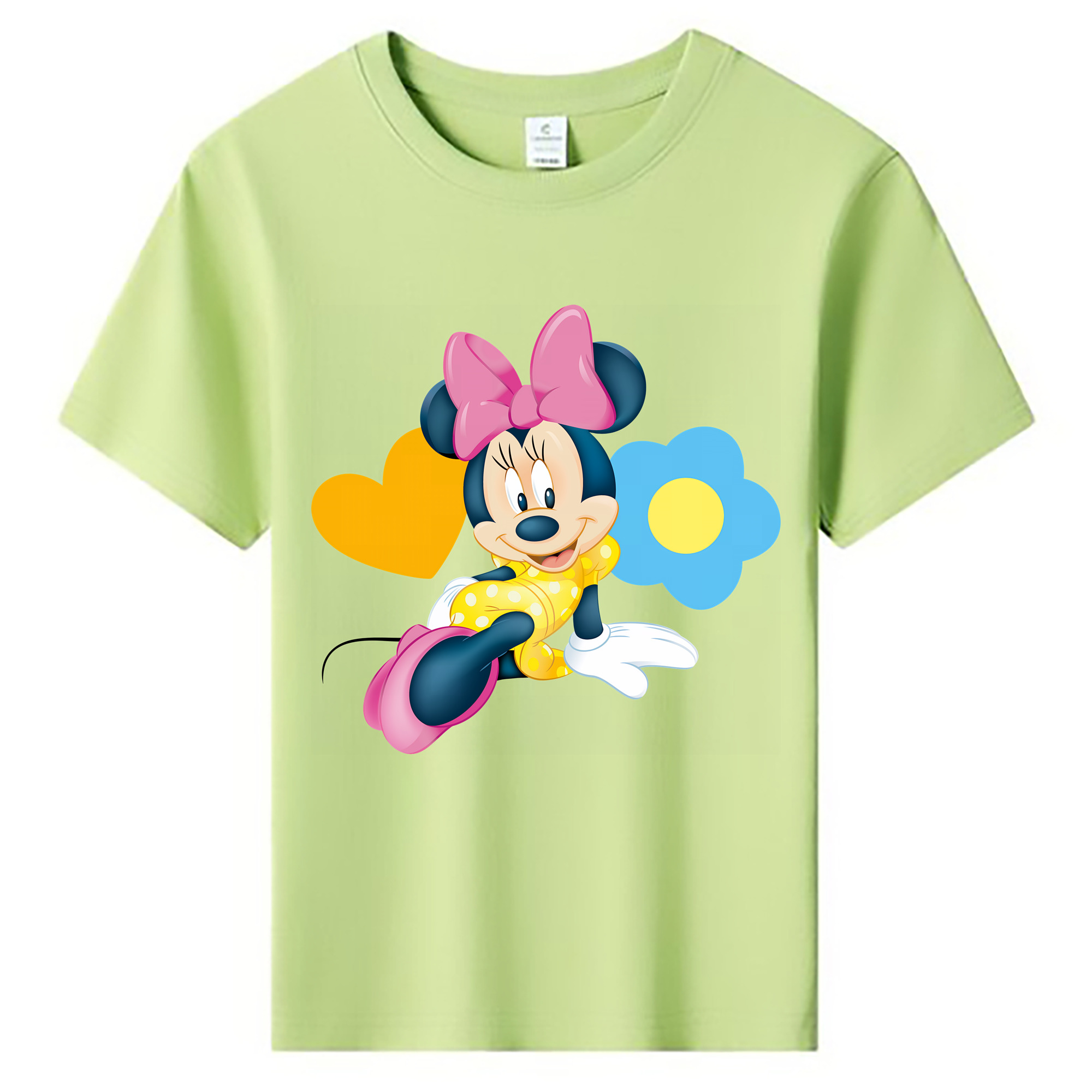 （画像用） ミッキーマウス Mickey Mouse 綿100％キッズTシャツ（フロントプリント）